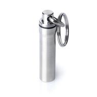 GUS Original Pill Fob, Made in USA, Stainless Steel Keychain Pill Holder, AAA Battery Holder