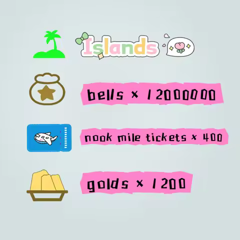 New Horizons NFC Card Treasure Dream Island Diy Plan Recipe Bells Nook Miles Tickets Furniture Anima