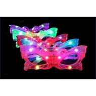 81Y Butterfly LED Flashing Glasses Light Up Rave Toys For Halloween Masquerade Mask Dress Up C 6eo