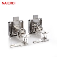 NAIERDI 2 Pieces Drawer Lock Wardrobe Cabinet Cam Locks With 2 Keys Same Key Furniture Door Hardware