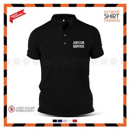 Polo T Shirt Sulam Aircon Repair Service Baju Tee Lelaki Office Aircond Installer Cuci Uniform Embro