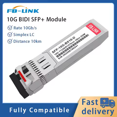 10G BIDI 10KM SFP+ Single LC Fiber Optic Transceiver Module 1270nm/1330nm DOM Compatible with Cisco 