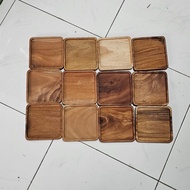 Mahogany plate tray 12cm x 12cm / 12.5 cm x 12.5 cm