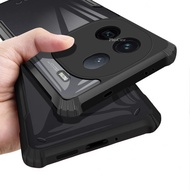 For Vivo IQOO 12 / IQOO 12 Pro Clear Acrylic Airbag Case Hybrid Silicone Bumper Shockproof Cover