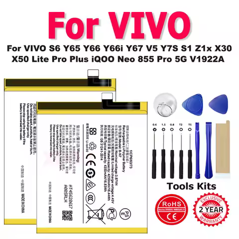 B-B2 B-H0 B-K5 B-M7 B-N7 New Battery For VIVO S6 Y65 Y66 Y66i Y67 V5 Y7S S1 Z1x X30 X50 Lite Pro Plu