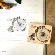 楓木印章-復古單車與花 GT-5665