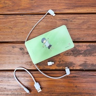 自帶雙線可充式鋰行動電源10000mAh(客製)