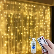3M 300 LED Window Curtain String Light 8 Lighting Modes USB String Lights Fairy Lights for Christmas
