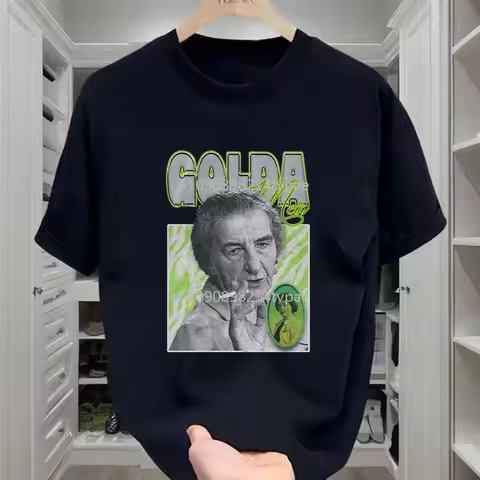 Golda Meir Shirt Vintage Style T-Shirt Israeli Prime Minister Zionist Jewish Leader Feminist Icon Is