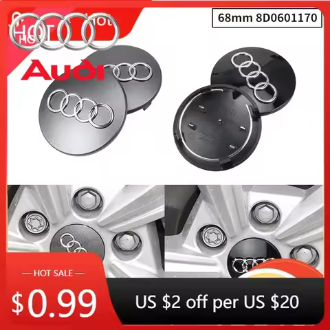 Hub Caps Hot New For Audi 4Pcs 68mm Audi Car Wheel Center Hub Cap Covers Auto Rim Cover Emblem Badge