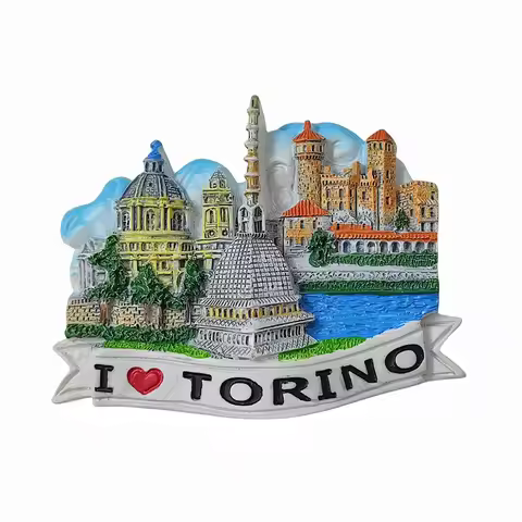 Torino Italy 3D Fridge Magnet Souvenir Gift,Resin Handmade Torino Refrigerator Magnet Home Decoratio