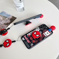 Huawei P10 Lite P10 P10 Plus P20 P20 Pro P30 P30 Pro P30 Lite Nova 4e P40 P20 Lite Nova 3e  P40 Pro Cartoon Spider-Man Spider Man  Phone Case (Including Stand Doll &amp; Lanyard)