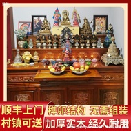 HY/💯Tibetan Solid Wood Altar Buddha Shrine Household Multi-Layer Buddha Cabinet Incense Burner Table Altar Altar Three-L