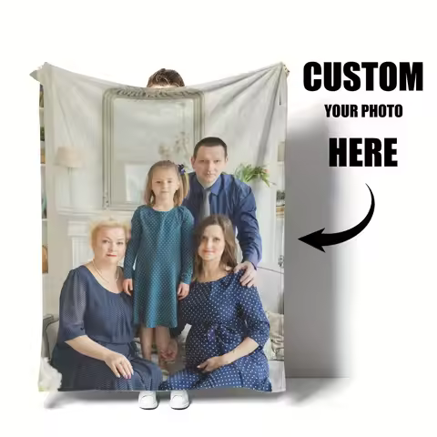 1Pc Custom Photo Blanket,Custom Flannel Blanket with Photo,Custom Picture Blanket,Custom Photo Blank