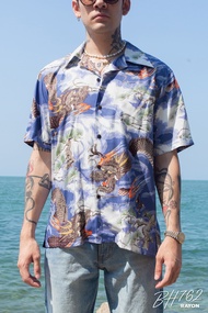 Simple&Raw - เสื้อเชิ้ต BH762 BlueHawaii Shirts (ฺViolet)