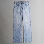 < White Wood 11 > VINTAGE LEVIS 517 DENIM PANTS American Made Boot-Shaped Flared Trousers H
