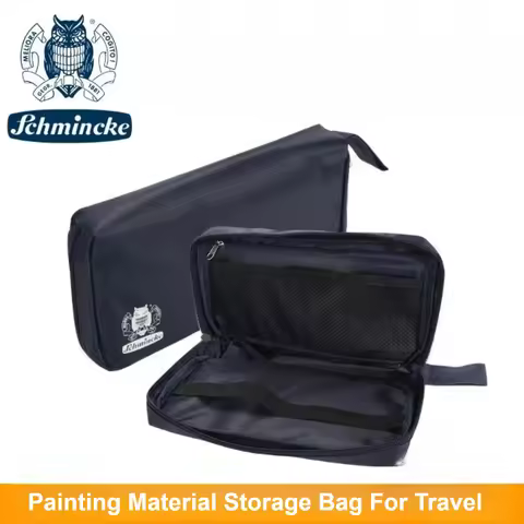 1PC Schmincke Portable Waterproof Paint Organizer Bag Art Supply Multi-purpose Canvas Storage Paintb