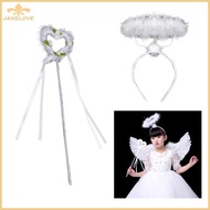 JL Angel Halos Headband with Angel Wand Angel Halloween Cosplay Costume Accessories