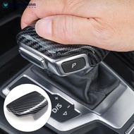 NANASALONNN Carbon Fiber Pattern Gear Shift Knob Handle Trim Cover Sticker Fit For Audi A3 S3 A3L/A4