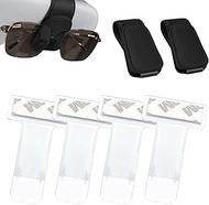 Pack of 2 Car Visor Sunglasses Holder Clip with 4 Pieces Car Window Parking Permit Holder Magnetic L