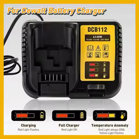 DCB112 2A Lithium Battery Charger For Dewalt 10.8V 12V 14.4V 18V 20V DCB206 DCB205 DCB204 DCB203 DCB