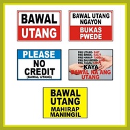 ➶ ─ ◙   ︎ Bawal utang bawal utang ngayun bukas pwede please no credit PVC Plastic or Laminated A4 s