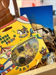 日系插畫富士柯達一次性膠片相機黑白彩色膠卷傻瓜機帶閃全新