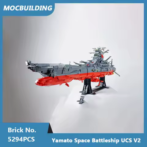 MOC Building Blocks Yamato Space Battleship UCS V2 Model DIY Assembled Bricks Educational Creative C