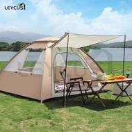 Camping Tent 4 Person Waterproof Automatic Tent Dome for Family Outdoor Foldable Camping Beach Tent