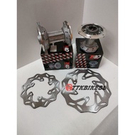 KLX150 HUB CHROME 36H REAR & FRONT FREE DISC+BEARING+SEAL+BUSH & DISC FLOATING