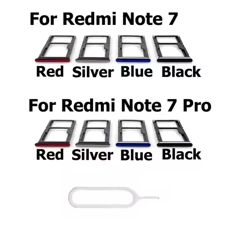 Sim Card Slot Tray Holder For Xiaomi Redmi Note 7 & Note 7 Pro SD Card Tray Holder Repair Parts