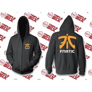 Fnatic Team Esports Jacket - PUBG Dota2 CSGO Men's Fleece Hoodie Sweater Polyflex Screen Printing Zi