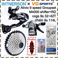 INTNERSON Alivio Groupset 9 speed RD Bike M4000 shifter 9 speed Groupset MTB Cassette cogs 9 speed