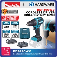 MAKITA DDF490Z | DDF490WV | DDF490SF1J CORDLESS DRIVER DRILL 18V | 1/2" | 13MM | 65NM | 500-1900RPM