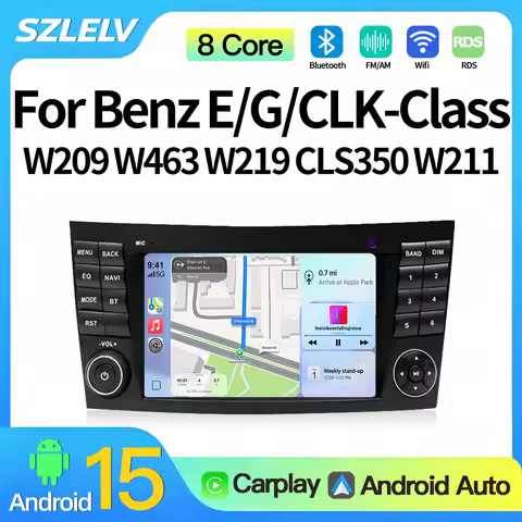 SZLELV Android 15 Radio For Mercedes Benz E-Class W211 E200 E270 E280 Car GPS Video Player WIFI Mult