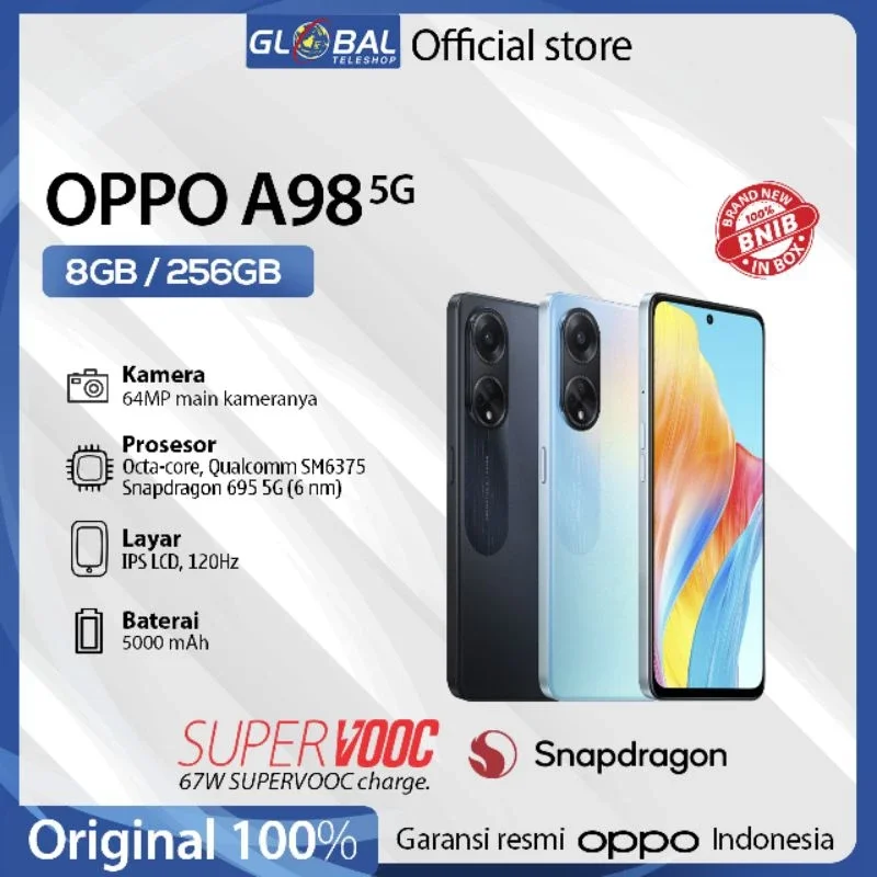 Oppo A98 5G 8/256Gb Garansi Resmi