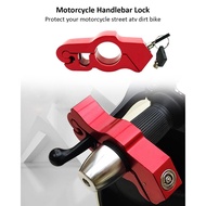 Motorcycle Lock, Handlebar Lock with 2 Keys, Anti Theft Motorcycle Brake Lock Parts for Motorcycle Bike ATV Scooter - Red
