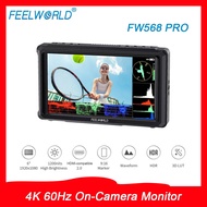 FEELWORLD FW568 PRO On-Camera Monitor 4K 60Hz 6" 1200nit LED HDMI-compatible for DSLR Photography & 