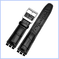 [HOT NHVFT] 17mm 19mm Cow Leather Watchband for Swatch YCS YAS YGS IRONY Men Women Sport Watch Strap