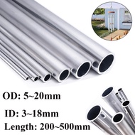 Aluminium Pipe Thickness 0.5~3mm OD 5-20mm ID 3~18mm Straight 200mm 500mm Long Round 6063 Aluminum A