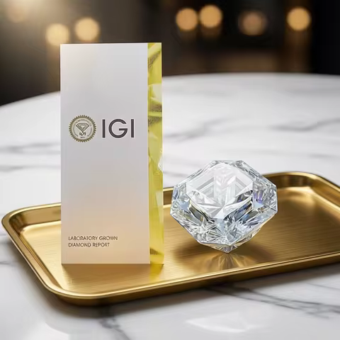 With IGI certificate Asscher Cut Lab Grown Diamonds 1ct 1.5ct 2ct 2.5ct 3ct 5ct HPHT CVD Fancy Shape