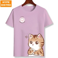 HYPE Unisex Premium Distro T-Shirt Hype Cat Cool Guys Full Cotton Women's Top T-Shirt