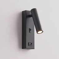 Modern Minimalist Hotel Bedroom Wall Lamp Bedside LED Reading Light Eye Protection Angle Adjustable 