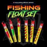 Set Pelampung Pancing Fishing Float with Fishing Hook and Fishinng Line Seven Star Float Big Belly F