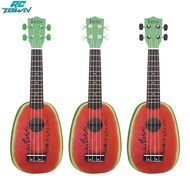 21 Inch 12 Fret 4 String Basswood Ukulele Electric Acoustic Guitar Watermelon Style Ukelele for Musical Instrument Lover