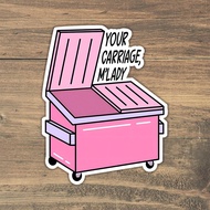 1PC ‌Vintage Carriage Sticker, Elegant "Your Carriage, M'Lady" Vinyl Decals For Bikes, Journals & Tr