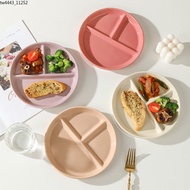 [Taiwan Shipment] Ceramic Japanese-Style Compartment Plate Children's Breakfast Compartment Plate Cr