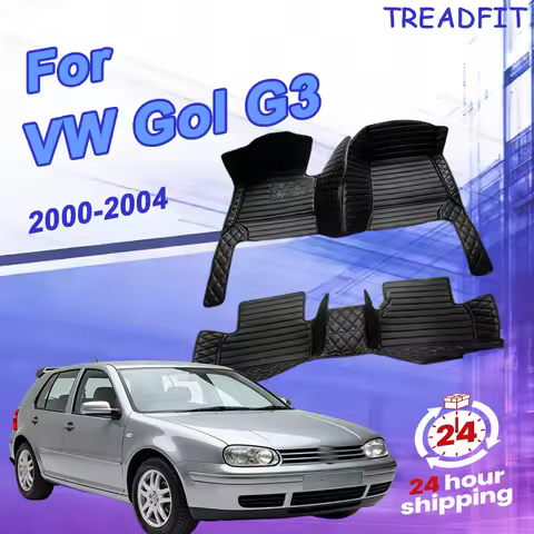 Car Floor Mat For VW Gol G3 2000 2001 2002 2003 2004 4 Doors Diamond Leather Luxury Woman Foot Pad A