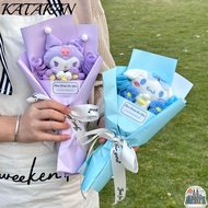 KATAKAN Graduation Bouquet, Plush Cinnamoroll Plush Doll Flower,  Kuromi Cartoon Stuffed Sanrio Bouq