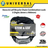 [SG SHOP SELLER] Steve & Leif Bicycle Chain Combination Lock 5 Digits (6mm x 900mm)